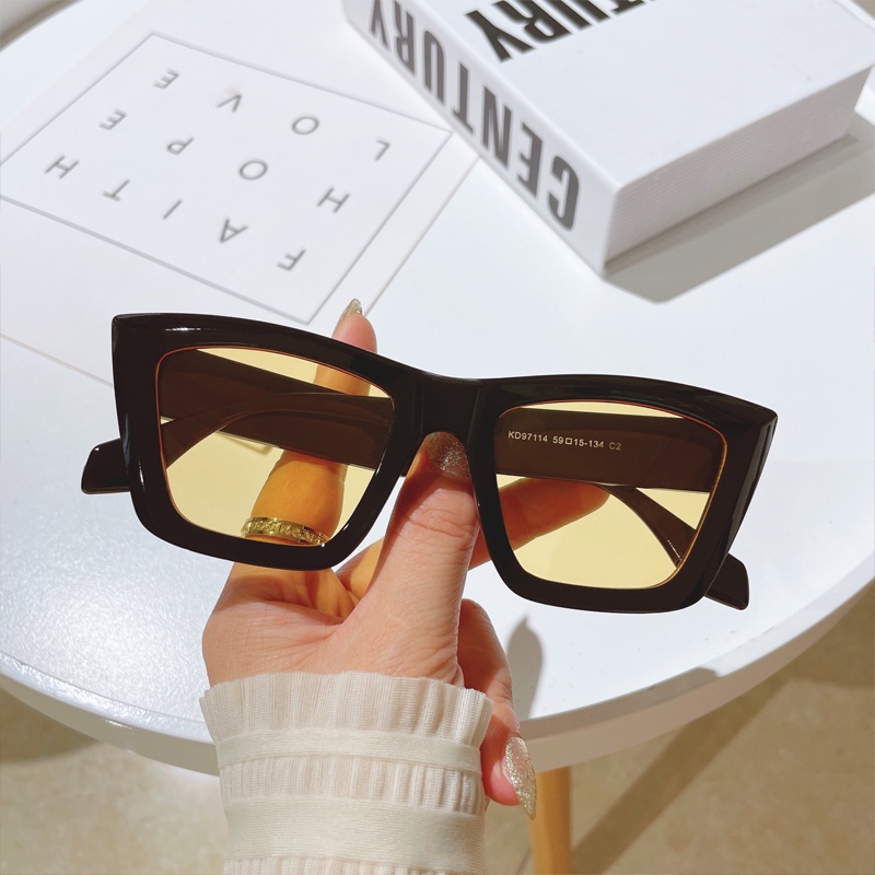 [Hỗ Trợ Bán Sỉ] Kính Râm Thời Trang Gọng Mắt Mèo Lớn Chống Nắng Phong Cách Âu Mỹ Gradient Phổ Biến Cho Nữ