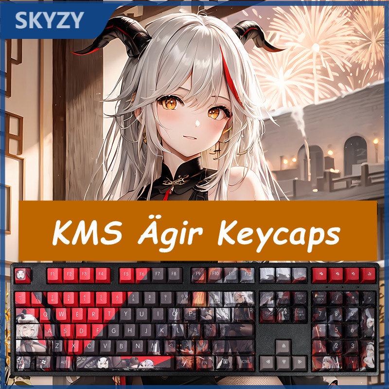 Azur Lane Keycaps Cherry Profile Anime PBT Dye Sub Cơ Keycap