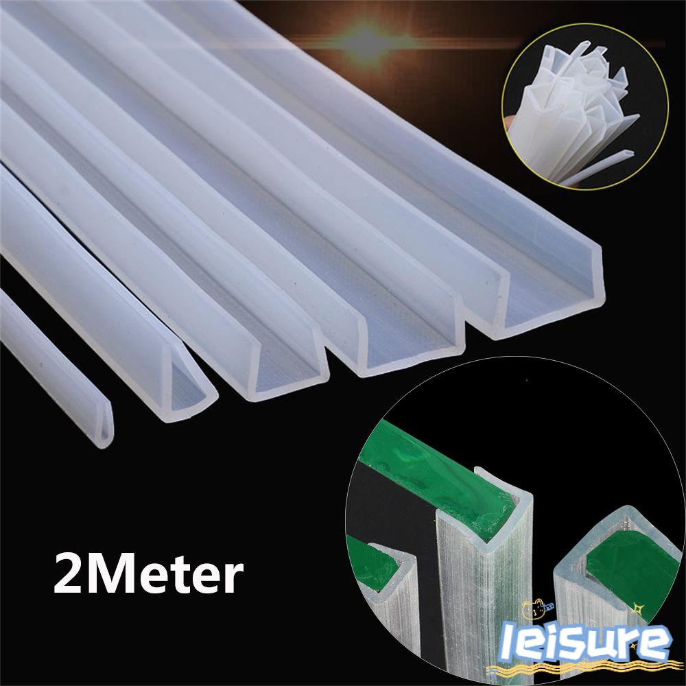 Dải niêm phong Daphne hình chữ U dài 2m trong suốt dán viền cửa kính tiện dụng