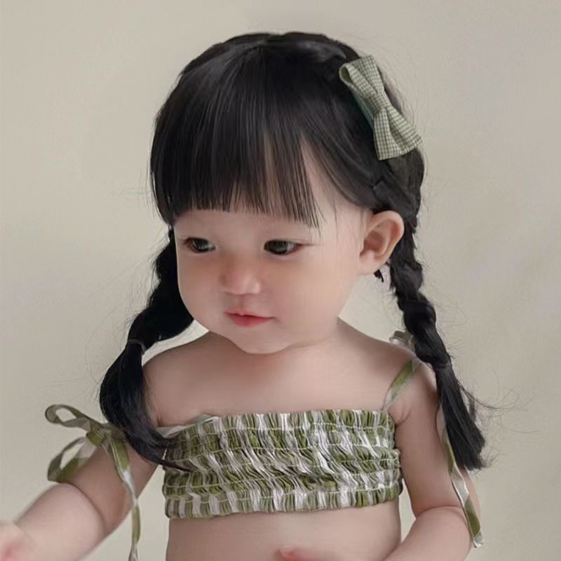 Bộ Tóc Giả Dài Kiểu Tóc Giả Tóc Xoăn Đuôi Ngựa Cho Bé Gái Chụp Ảnh Toàn Diện