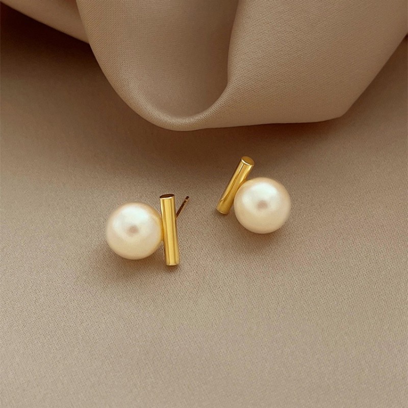 Bông Tai Bạc 2023 Đính Ngọc Trai Nhỏ Xinh Sang Trọng Thời Trang Cao Cấp