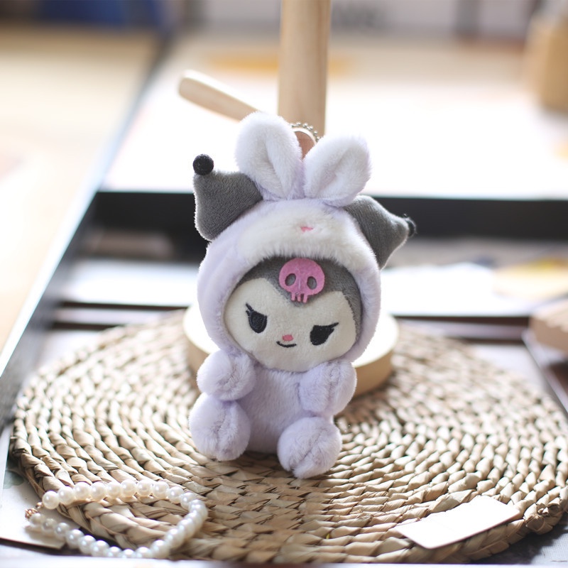 SANRIO Búp Bê Nhồi Bông Hình Thỏ Cinnamoroll Kuromi Melody Hello Kitty Dễ Thương Cho Bé Gái