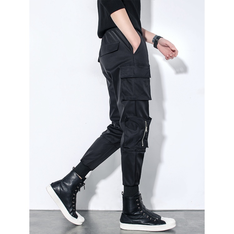 Mẫu mới quần jogger thể thao nam sozo phối túi hộp dây cá tính jogger nam 9000027c2