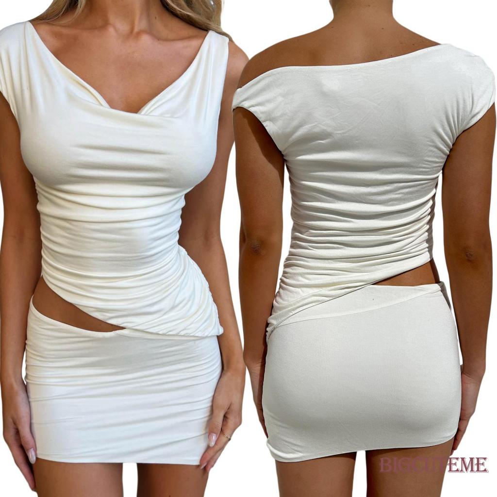 Áo Thun Nữ Tay Ngắn Cổ Chữ V Màu Trơn Phong Cách Đường Phố Mùa Hè Y2K