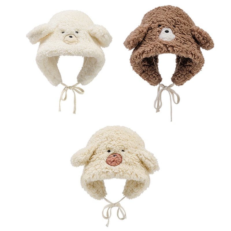 Mũ Len Beanie Tai Gấu Dễ Thương Cho Nữ