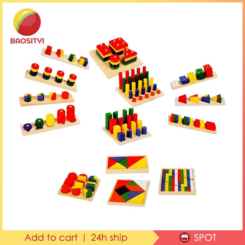 [Baosity1] Đồ Chơi Xếp Chồng &amp; Xếp Chồng Lên Nhau 14Kinds Quà Sinh Nhật Cho Bé 1 2 3 Tuổi