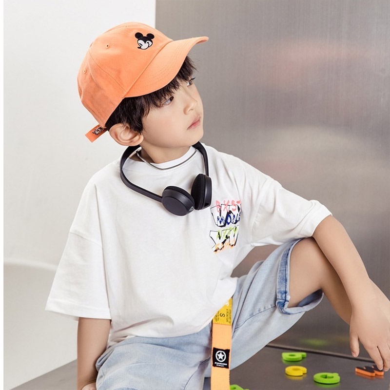 Bololo Áo Thun Tay Ngắn Dáng Rộng In Họa Tiết Hoạt Hình Phong Cách Hàn Quốc Thời Trang Mùa Hè Cho Bé