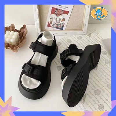 Sandal Màu Đen Đế Dày Tăng Chiều Cao Thời Trang Mùa Hè Dành Cho Nữ