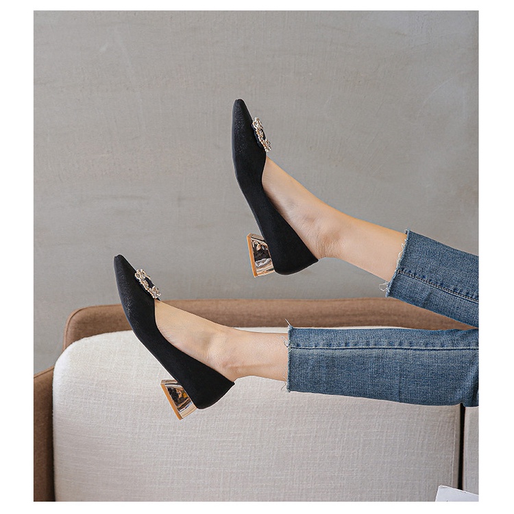 Giày Cao Gót Mũi Nhọn Màu Sắc Thời Trang Cho Nữ