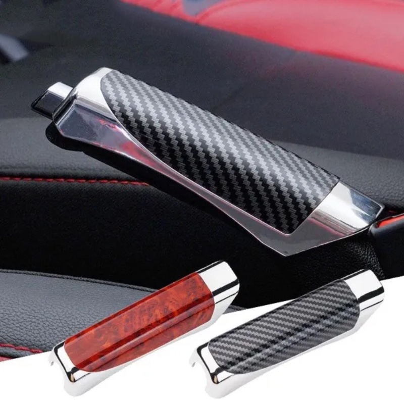 1 Vỏ Bọc Cần Gạt Số Xe Hơi Bằng Sợi Carbon Màu Đen Chống Trượt Sang Trọng