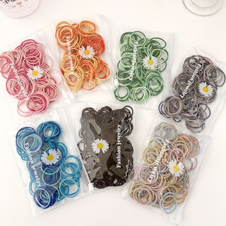 Set 100 Dây Thun Cột Tóc Nhiều Màu