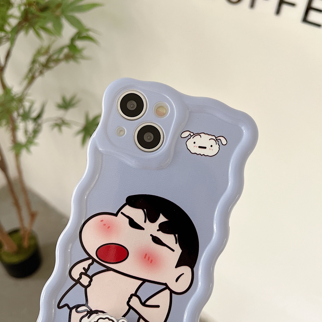 Ốp Điện Thoại Chống Sốc Hình Cậu Bé Bút Chì 3D Cho iPhone 14Promax 14Pro 14 13Promax 13 12 12Promax 11Promax 11 X 8P 7