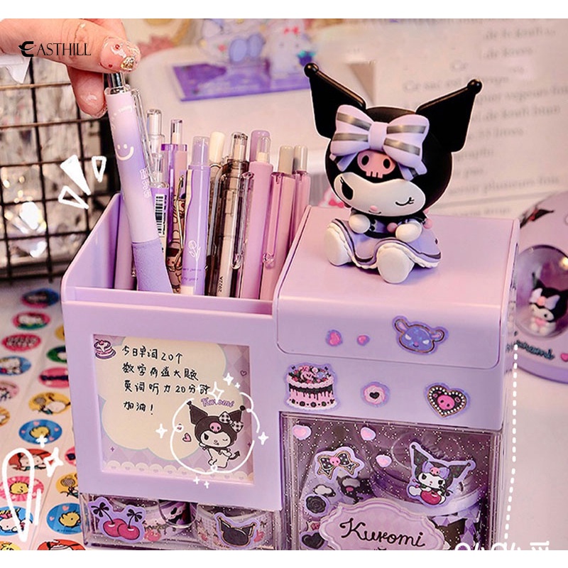 Hộp Đựng Bút Để Bàn Cỡ Lớn In Hoạt Hình Hello Kitty Cinnamoroll / Melody / Sanrio Kuromi Dễ Thương Cho Bé Gái