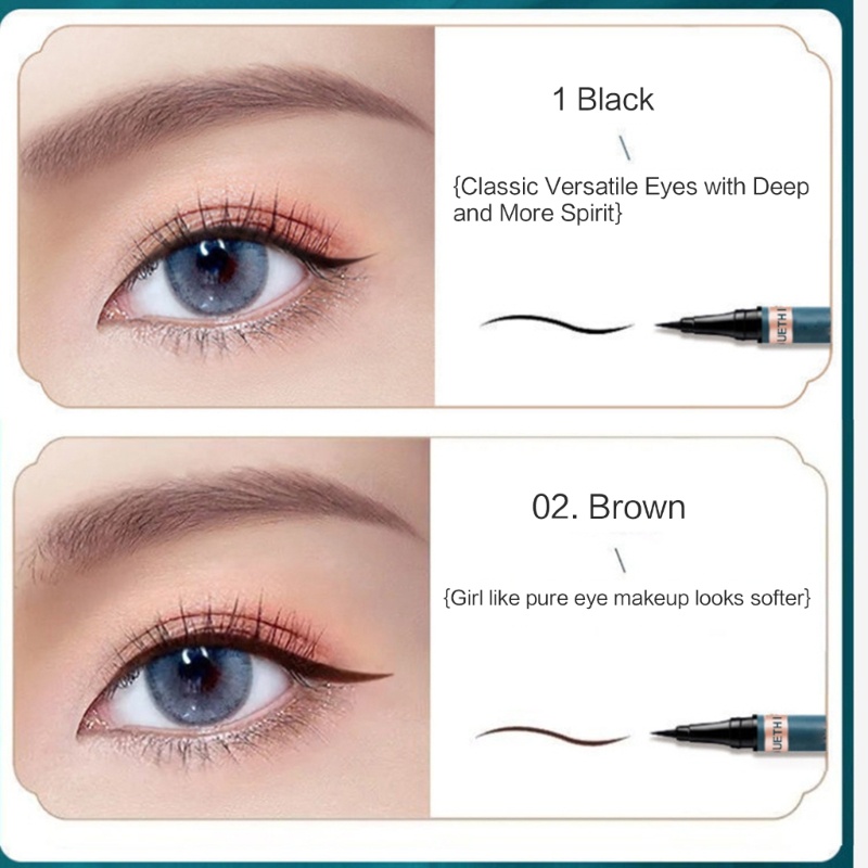 Bút Kẻ Mắt Dạng Lỏng 3 Màu Sắc Siêu Mỏng Chống Thấm Nước