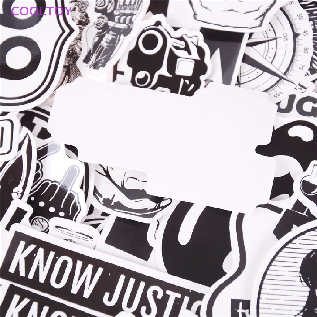 Cooltoy Set 100 Sticker Graffiti Dán Ván Trượt PVC Màu Trắng Đen HOT