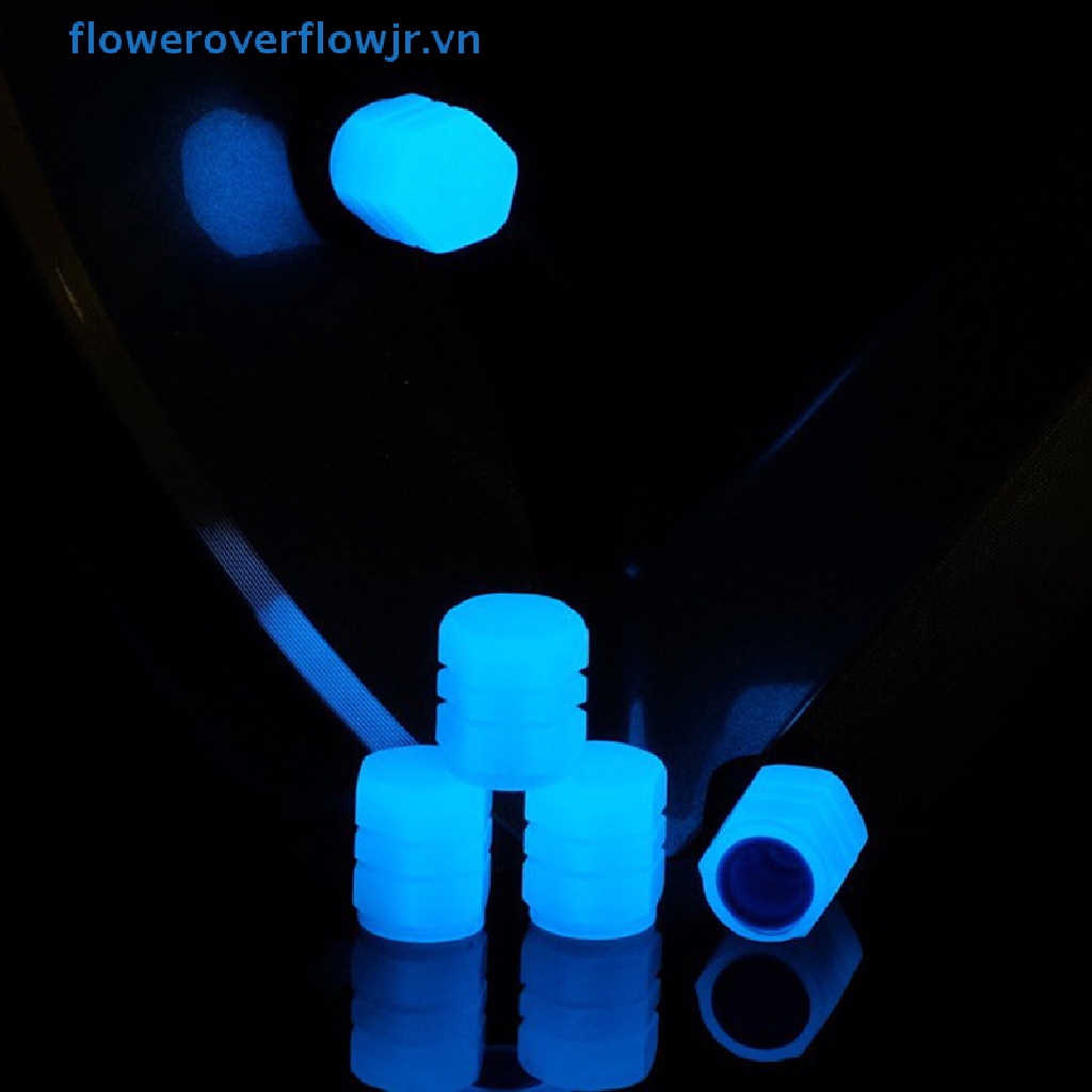 Bộ 4 Nắp Van Bánh Xe Chống Bụi Trang Trí Phát Sáng Độc Đáo