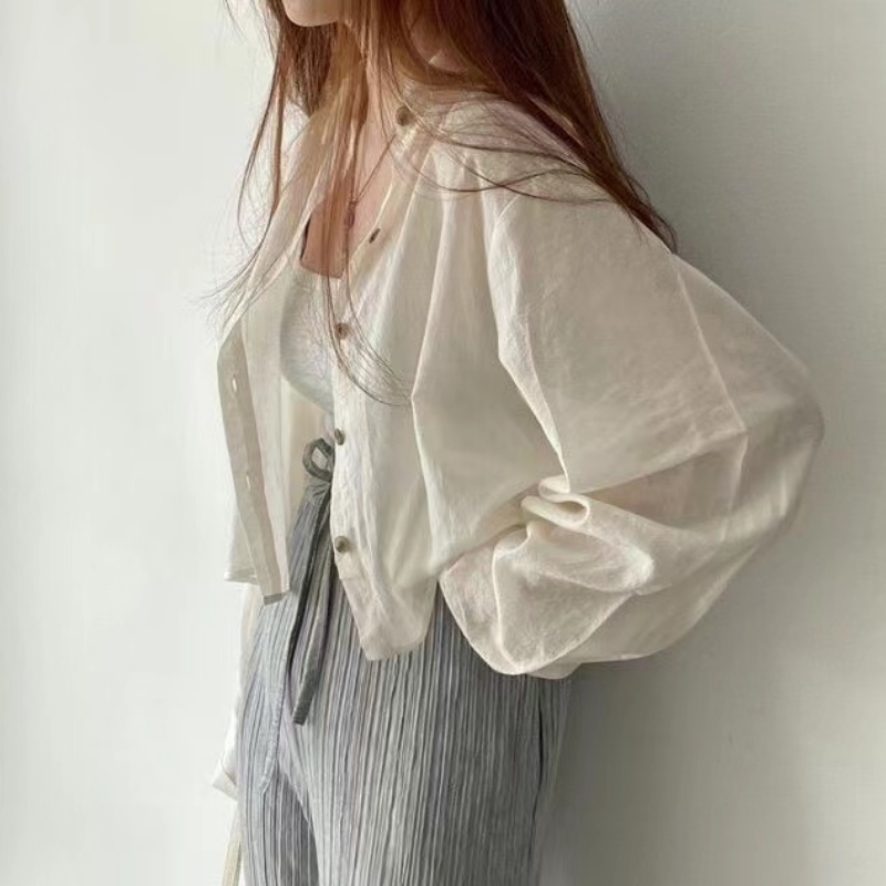 Áo Khoác Cardigan Tay Dài Chống Nắng Form Rộng Phong Cách Hàn Quốc
