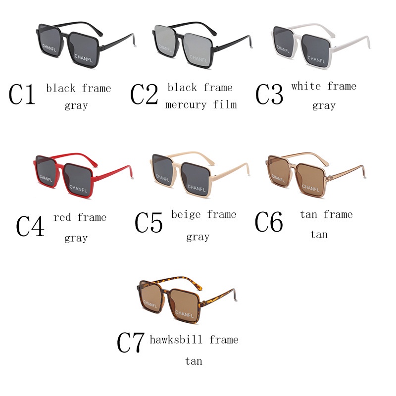 Kính Mát Nửa Gọng Vuông In Chữ Thời Trang Hàn Quốc Cho Bé