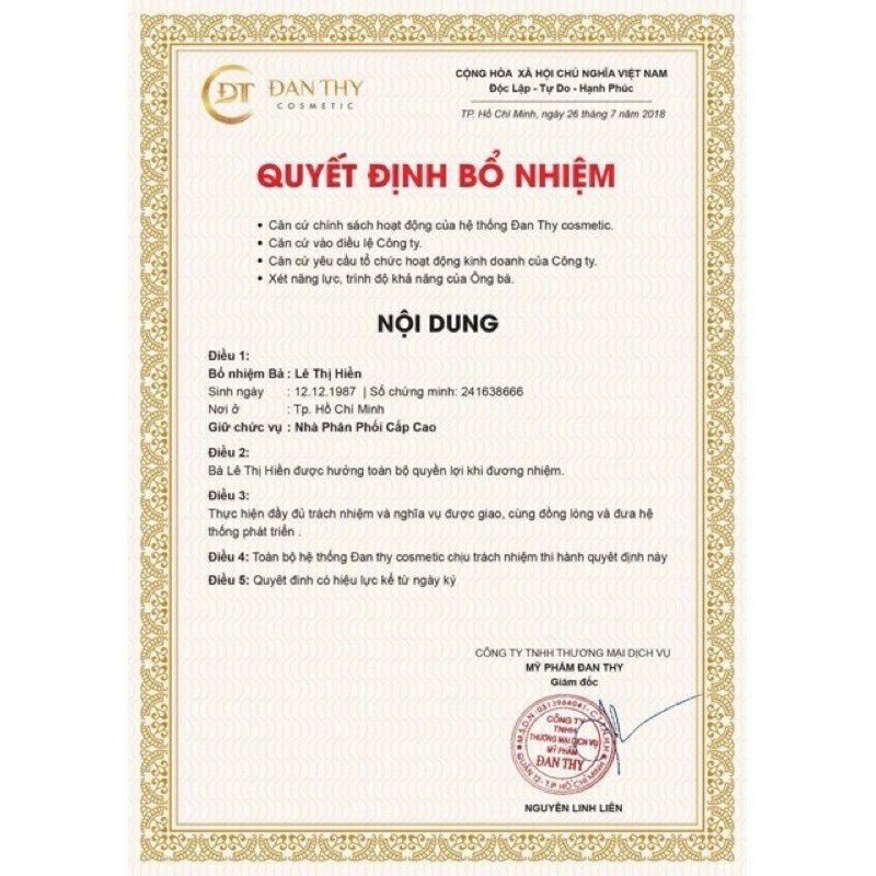 Sữa rửa mặt tầng sâu Đan thy hàng công ty