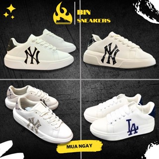 Giày sneaker nam nữ MLB NY, LA mẫu mới chuẩn 11 Full Box - Giày hot trend 2022 độn đế cao cấp full phụ kiện
