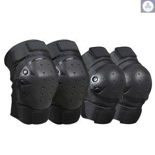 1 Pair Cycling Knee Brace and Elbow Guards Bicycle MTB Bike Motorcycle Riding Knee Support Protective Pads Guards Outdoor Sports Cycling Knee Protector Gear