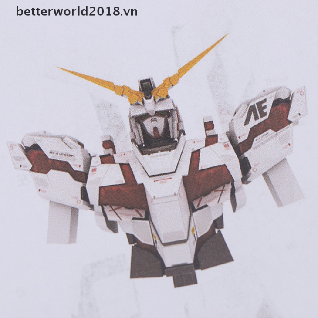 Mô Hình Gundam RX-0 Unicorn 3D Bằng Giấy Độc Đáo DIY
