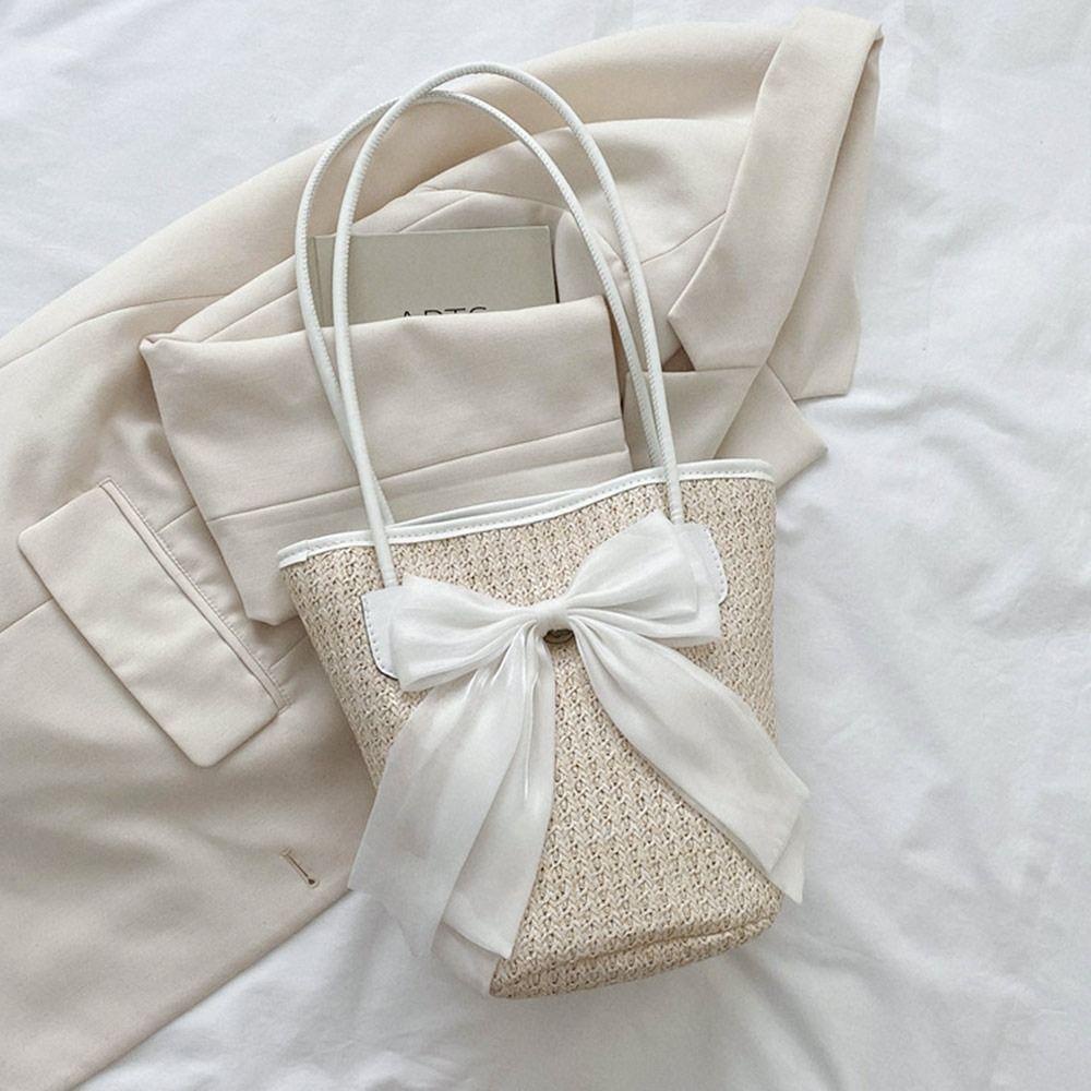 Túi Tote Đeo Vai / Xách Tay Sức Chứa Lớn Đính Nơ Thời Trang Cho Nữ