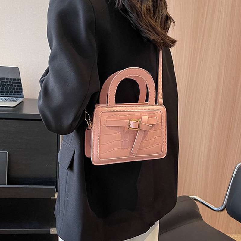 Túi Đeo Vai Hình Vuông Cỡ Nhỏ Họa Tiết Da Cá Sấu Phong Cách Hàn Quốc Thời Trang Cao Cấp Cho Nữ