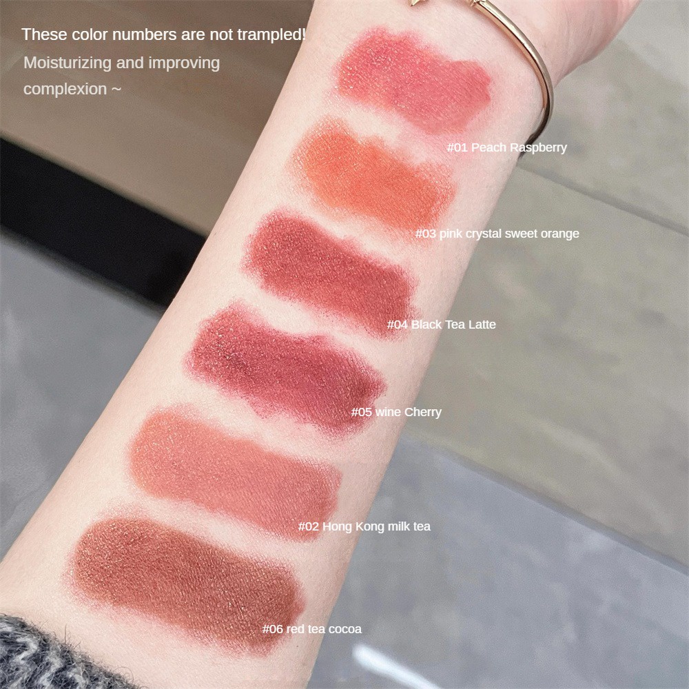 Mỹ phẩm Red Lip Tint Lipgloss Cute Bear Lip Liner Pencil Lips Makeup Lip Glaze Lipstick Pen 6 ColorGogo Bear Meng Xing Story Doodle Lipstick Dưỡng ẩm, Mỹ phẩm bán chạy cho cô gái