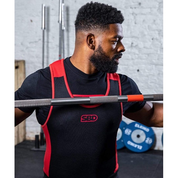 Sbd Powerlift SINGLET Nam Vừa Vặn - Đen Và Đỏ