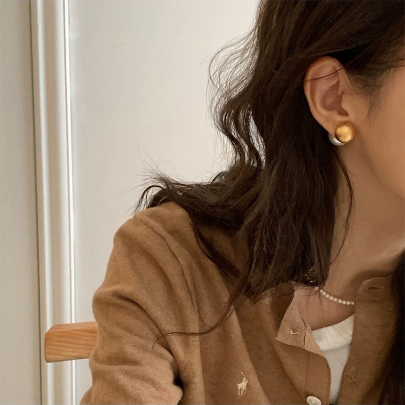 Bông Tai Ngọc Trai Bằng Kim Loại Thời Trang Cá Tính Cho Nữ