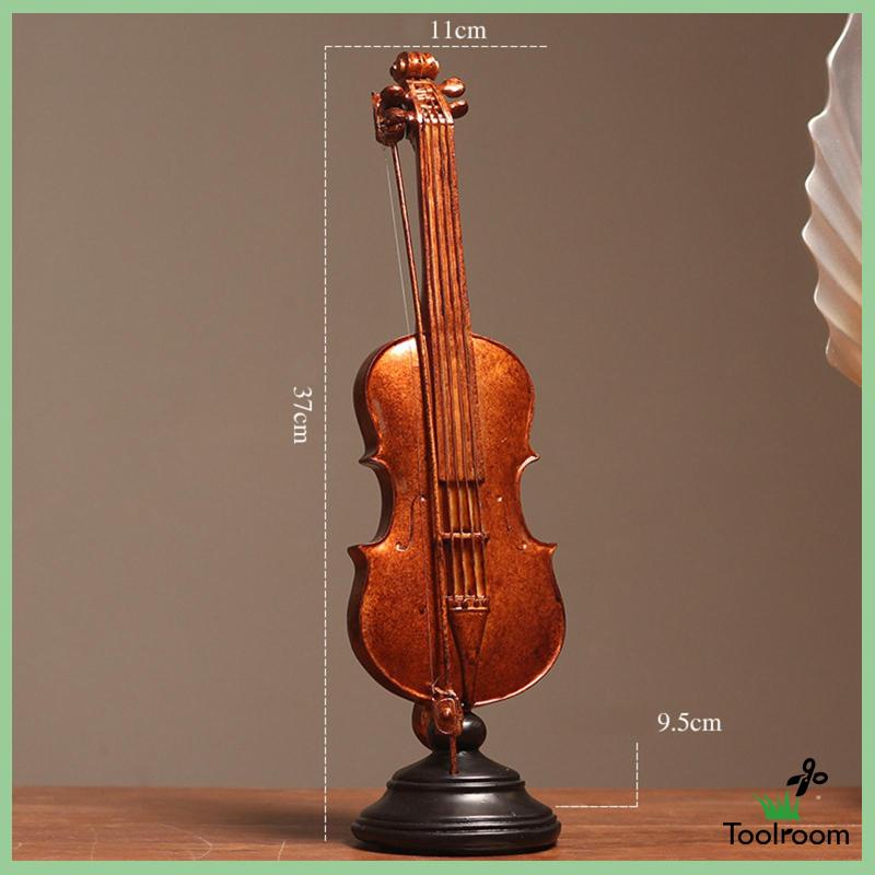 Đồ trang trí Nhạc Cụ Bằng Nhựa Resin Hiện Đại Có Đế Đỡ