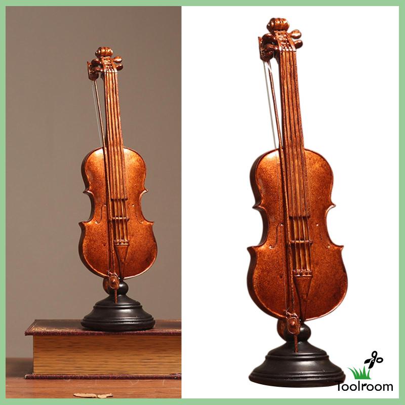 Đồ trang trí Nhạc Cụ Bằng Nhựa Resin Hiện Đại Có Đế Đỡ