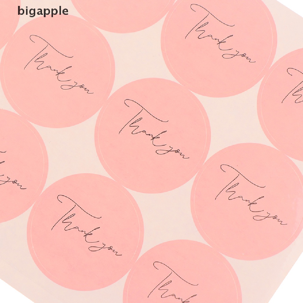 Set 120 Miếng Dán 3.8cm Hình Tròn Họa Tiết Chữ Thank You Màu Hồng Dùng Để Trang Trí Tiệc Cưới