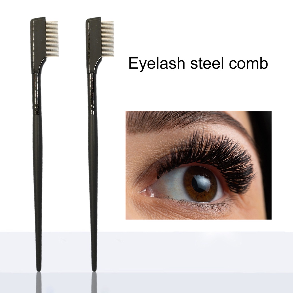 Lược Chải Lông Mi Bằng Thép Tay Cầm Gỗ Tự Nhiên Thân Thiện Với Môi Trường Không Biến Dạng Cho Nữ [beautymart]