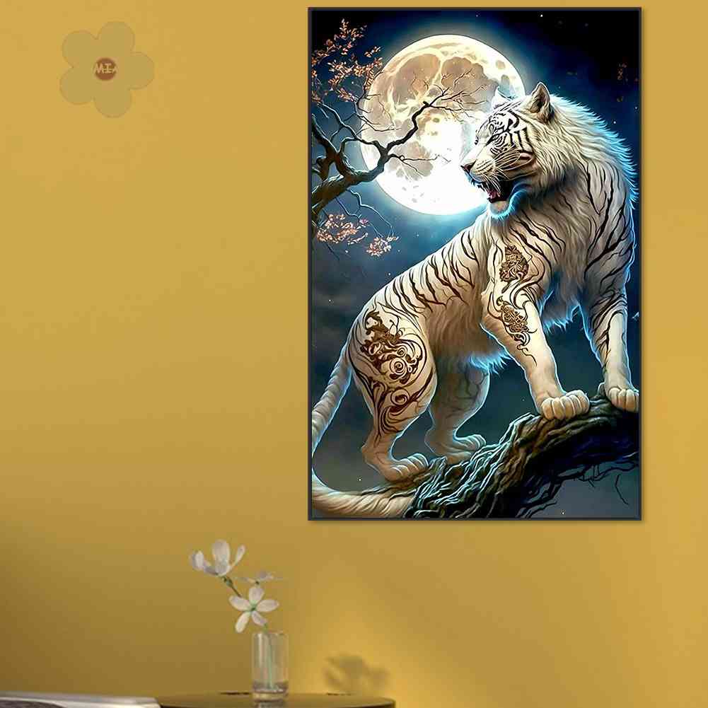 Tranh Đính Đá Kim Cương Toàn Bộ 5D DIY Hình Vẽ Hổ