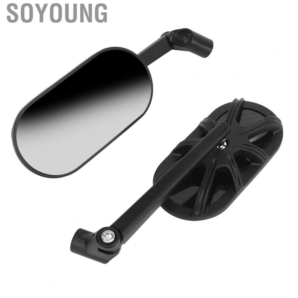 Soyoung Motorcycle Side Mirror  Rear View Real Carbon Fiber Weather Resistance Wide Vision Universal for Motorbikes