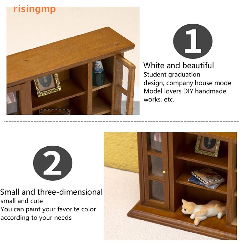 Mô Hình Kệ Tủ Treo Tường Tỷ Lệ 1: 12 Dùng Trang Trí Nhà Búp Bê