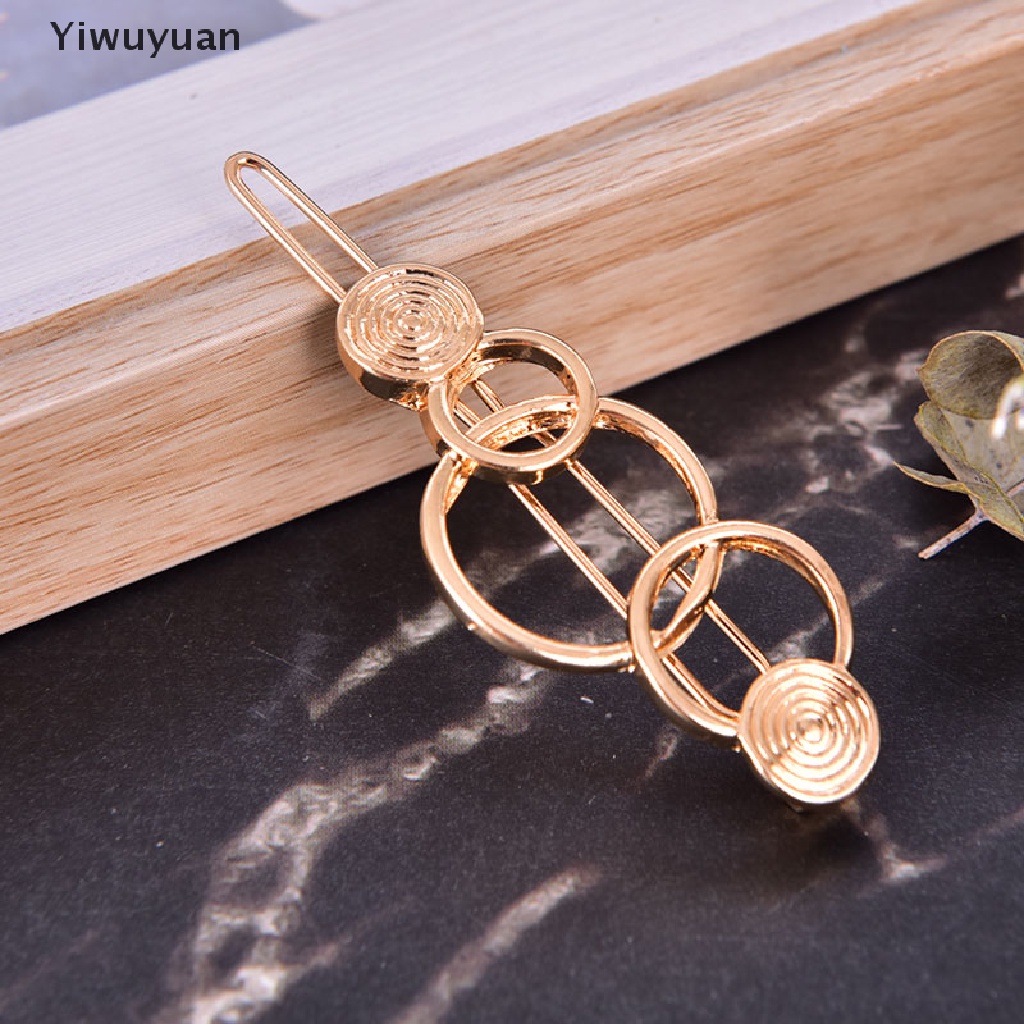 &lt; Yiwuyuan &gt; Kẹp Tóc Kim Loại Tạo Kiểu Tóc Hình Học Rỗng Sang Trọng Cho Nữ Đang Giảm Giá