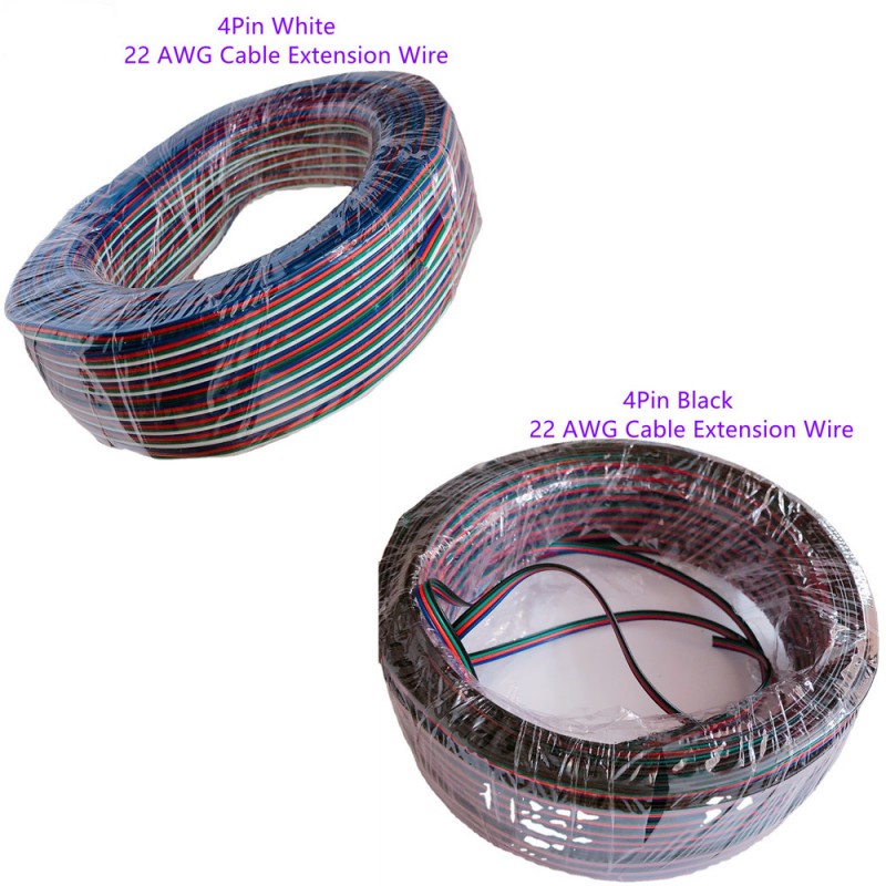 Dây Cáp Nối Dài 30M / 50M / 2pin 3pin 4pin 5Pin 6pin 22AWG Cho Dây Đèn Led RGB / RGBW CCT WS2811 / 2812 50M