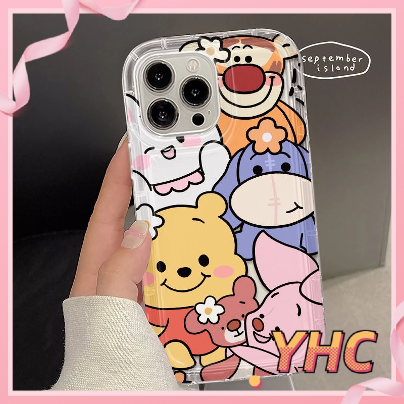 Ốp Lưng iPhone Túi không khí Pooh hoạt hình, vỏ mềm trong suốt chống rơi Cho Iphone 6 / 6S / 6splus / se / 7 / 7plus / 8 / 8plus / X / xs / xsmax / 11 / 12 / 13 / 14 / Plus / pro / pro max-718