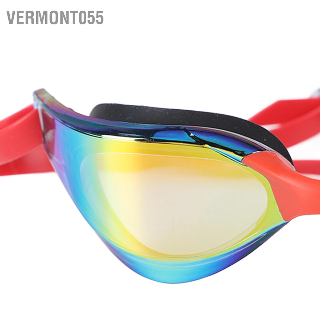 Vermont055 Kính bơi dành cho người lớn Không rò rỉ Bảo vệ khỏi tia cực tím đua Ống kính độ nét cao