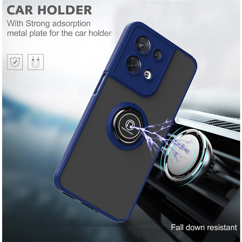 Ốp Điện Thoại Có Vòng Đỡ Nam Châm Cho OPPO Reno 9 8 T Pro Plus Reno9 Reno8 4G 5G REALME Reno 9Pro 9Promax 8Pro 8ProPlus 8T +