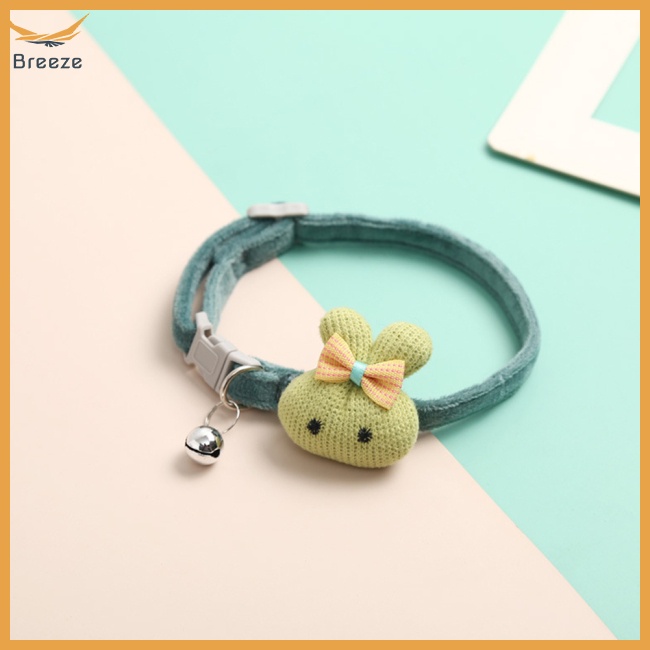 Vòng Cổ Thú Cưng Gắn Chuông Hình Thỏ Hoạt Hình Có Thể Điều Chỉnh Kích Thước