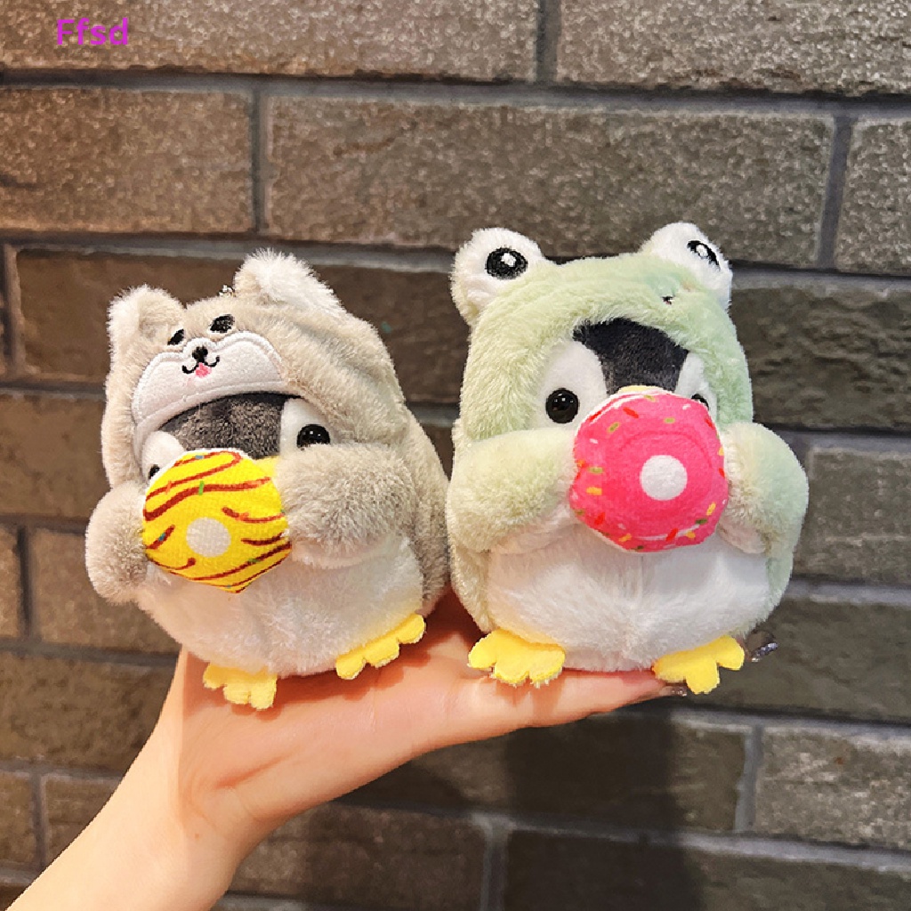 {Ffsd} Móc Khóa Hình Chim Cánh Cụt Nhồi Bông Dễ Thương