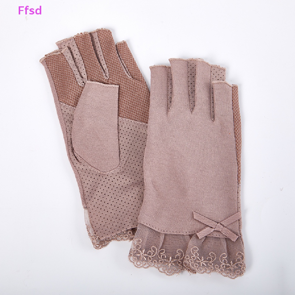 1 Đôi Găng Tay Chống Tia UV Không Ngón Chuyên Dụng Làm Móng