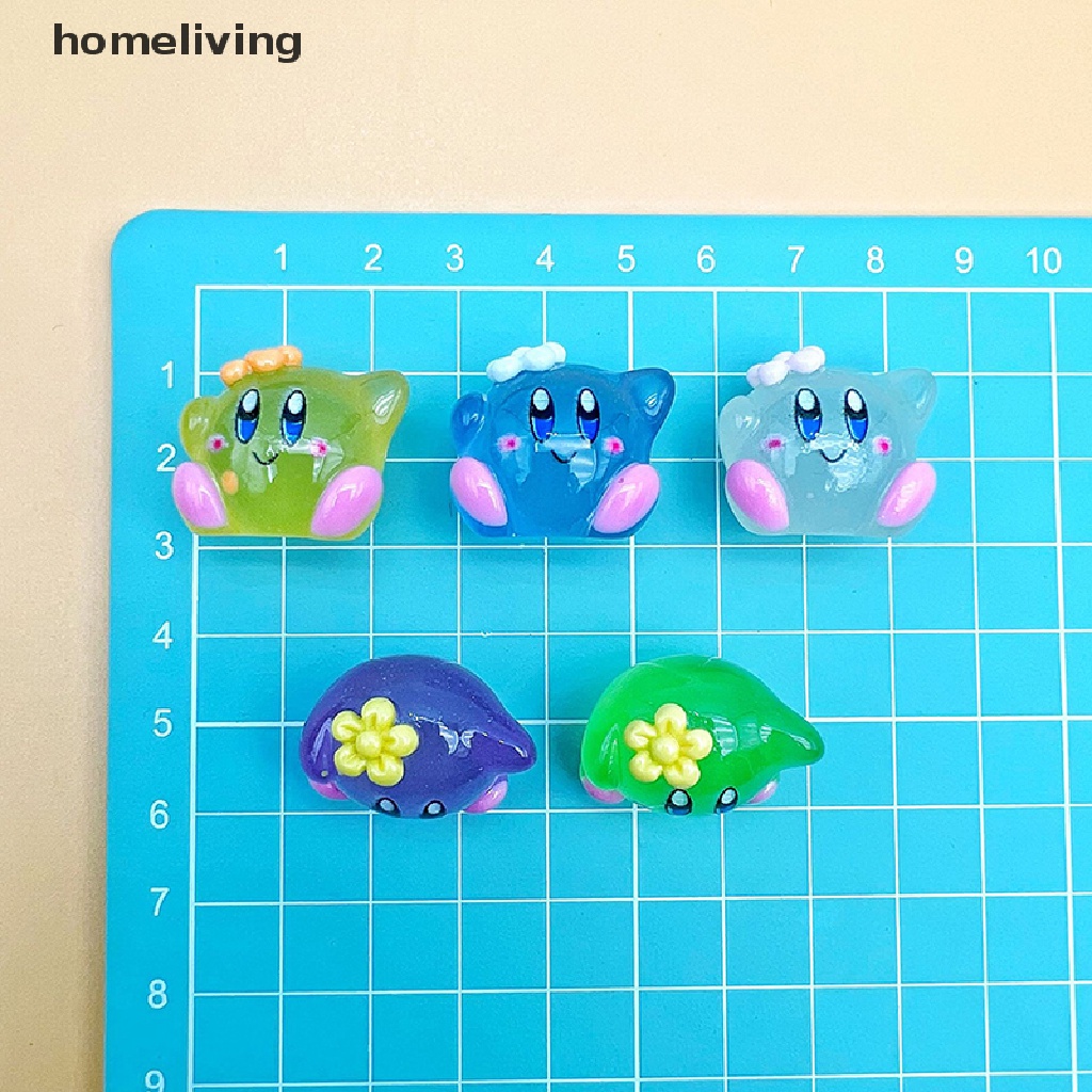 Bộ 2 Tượng Hoạt Hình Kirby Dạ Quang Trang Trí Tiểu Cảnh