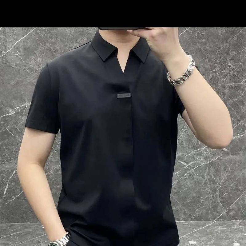 Áo Sơ Mi Tay Ngắn Phong Cách Hàn Quốc Sang Trọng Thời Trang Mùa Hè Cho Nam