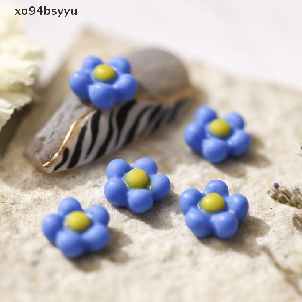 Set 50 Hoa Hướng Dương 3D Xo94Bsyu 7.5mm Nhiều Màu Sắc Dùng Trang Trí Móng Nghệ Thuật