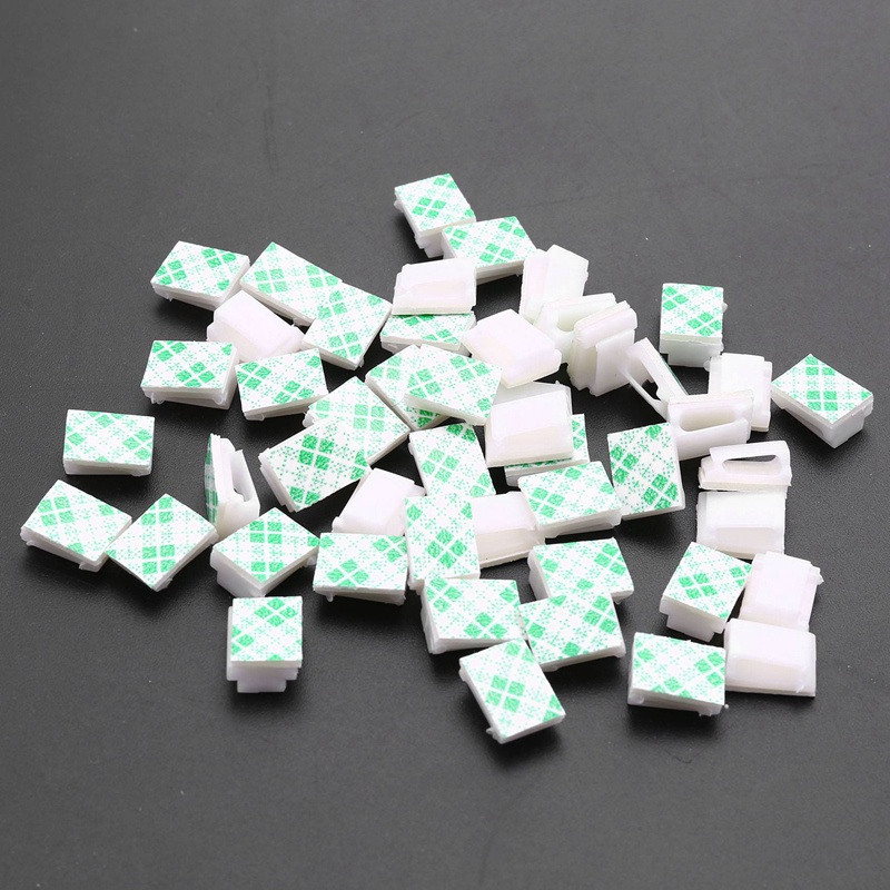 Set 50 Kẹp Cố Định Dây Điện Tự Dính Rộng 7Mm